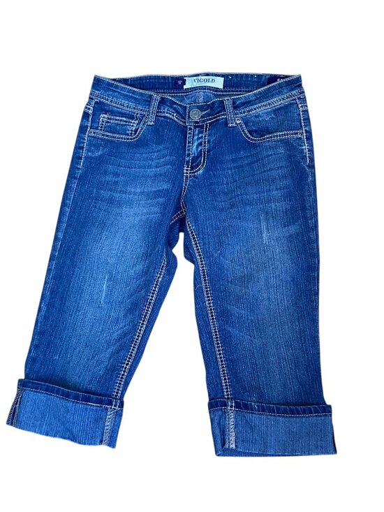 Vigold Pants - VIGOLD Shorts Bermuda Denim Mid Rise (28)
